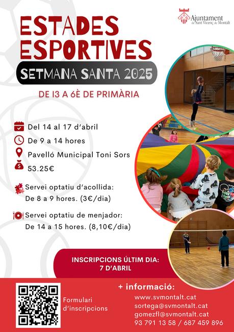 Estades Esportives Setmana Santa 2025